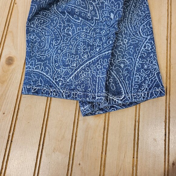 Nine West Vintage America Size 30/10R Blue Paisley Matchstick Skinny Ankle Jeans - Picture 7 of 10